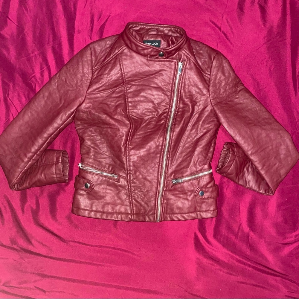 Maroon Leather Jacket